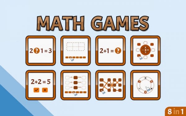 Math Games: 8-in-1 Brain Training