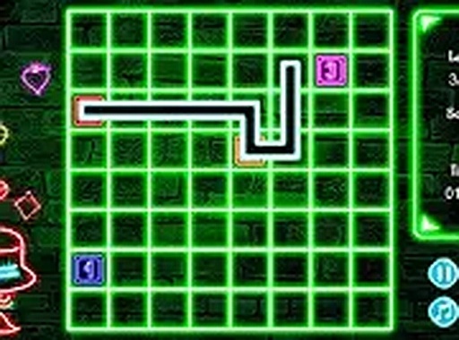 Glowing Number Link Puzzle